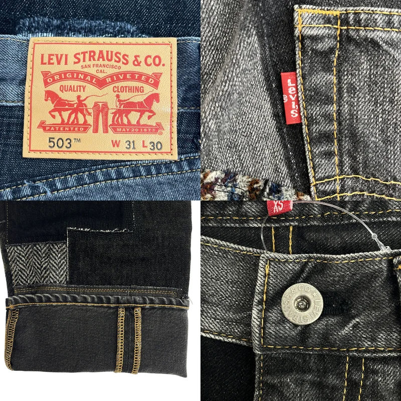 JUNYAWATANABE COMMEdesGARCONS MAN / ジュンヤワタナベマン | 2020AW | × Levi's / 503 再構築 パッチワーク ストレートデニムパンツ | XS | メンズ