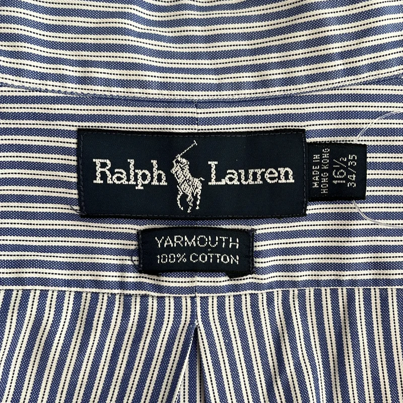 RALPH LAUREN / ラルフローレン | コットン ストライプ ボタンダウンシャツ | 16 1/2 | メンズ