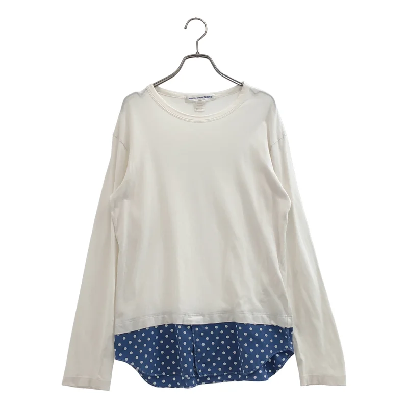 COMME des GARCONS SHIRT / コムデギャルソンシャツ | 2013AW | ドットシャツ ドッキング ロングスリーブTシャツ | S | レディース