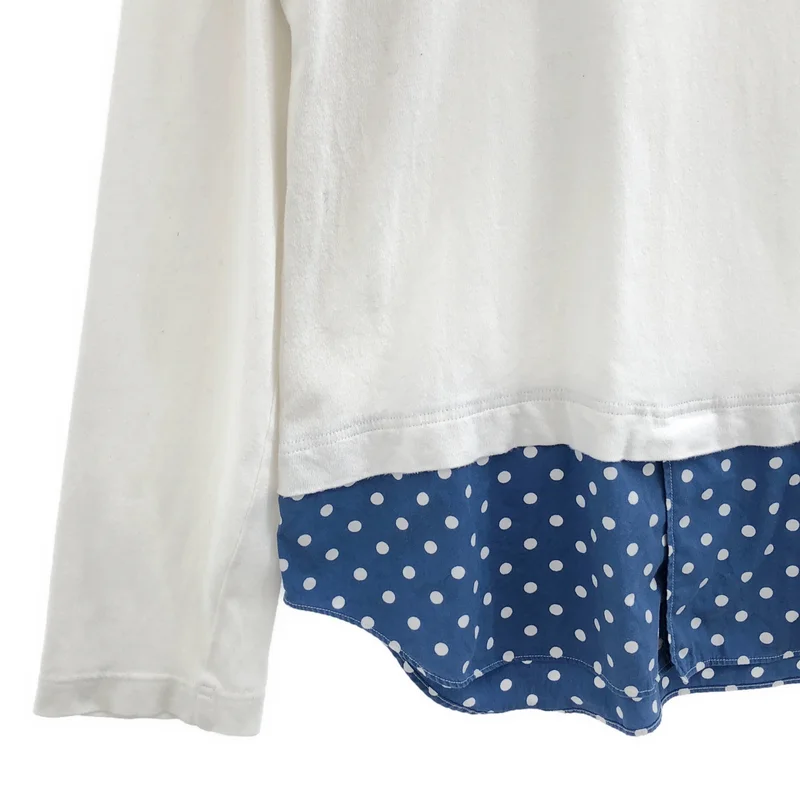 COMME des GARCONS SHIRT / コムデギャルソンシャツ | 2013AW | ドットシャツ ドッキング ロングスリーブTシャツ | S | レディース