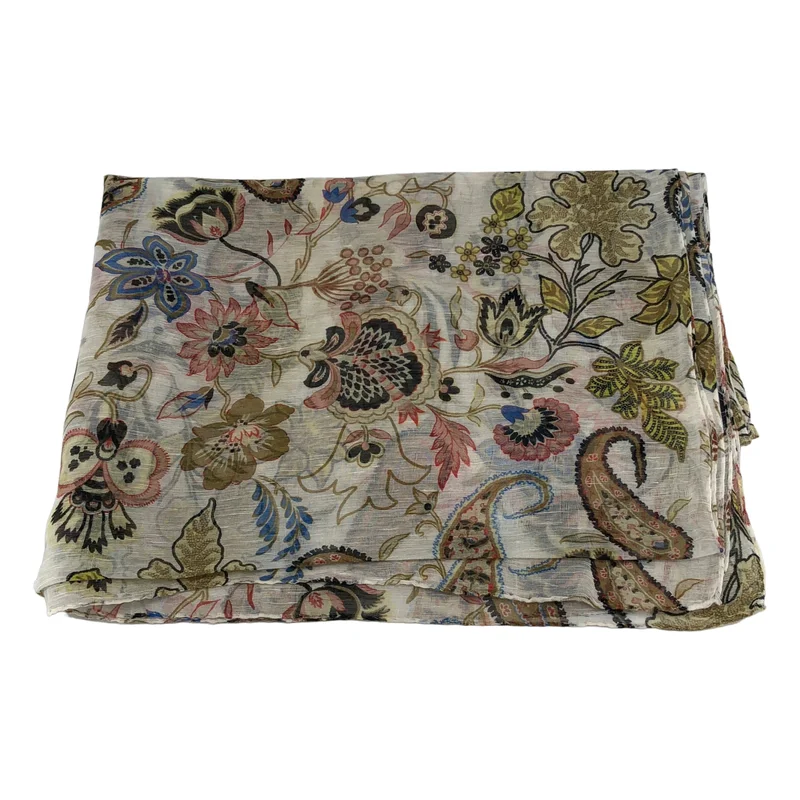 ETRO / エトロ | リネン シルク フラワープリント スカーフ |