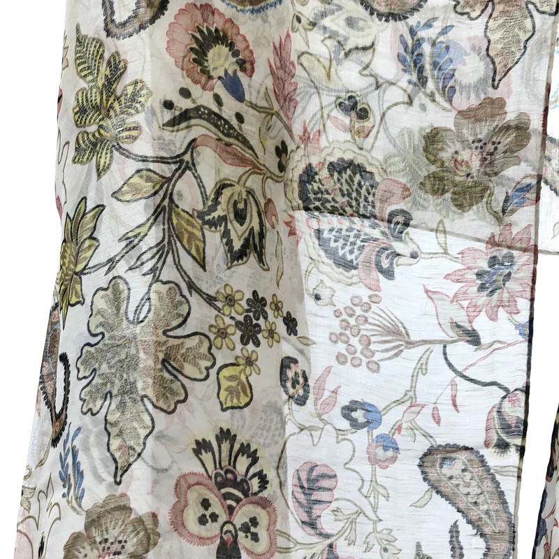 ETRO / エトロ | リネン シルク フラワープリント スカーフ |