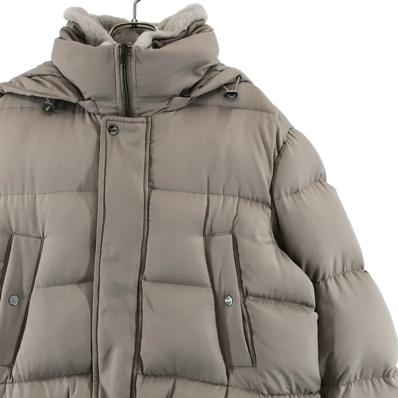 HERNO / ヘルノ | POLAR-TECH デタッチャブルフード スタンドカラー ダウンコート | 46 | ベージュ | メンズ HERNO / ヘルノ | POLAR-TECH デタッチャブルフード スタンドカラー
