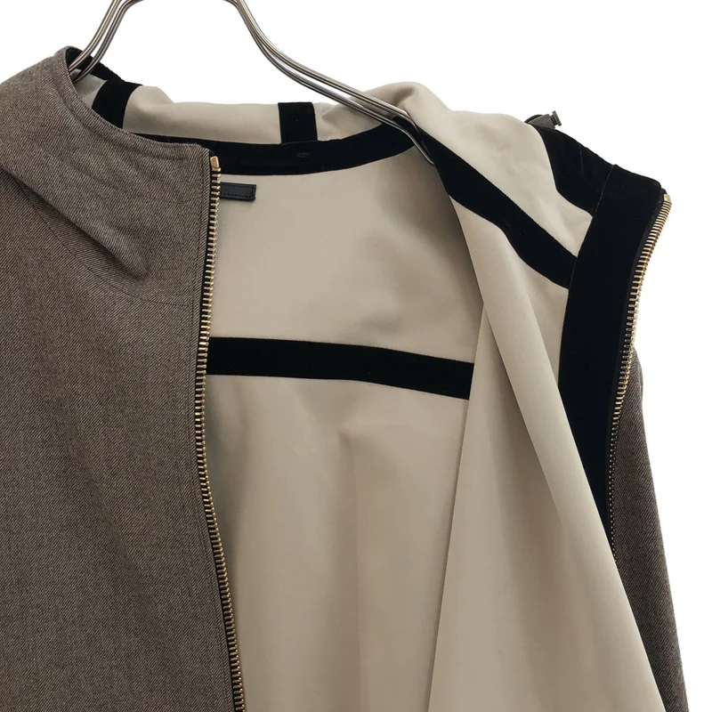 GIORGIO ARMANI / ジョルジオアルマーニ | ベロア切替 ジップアップ ジャケット | 50R | メンズ