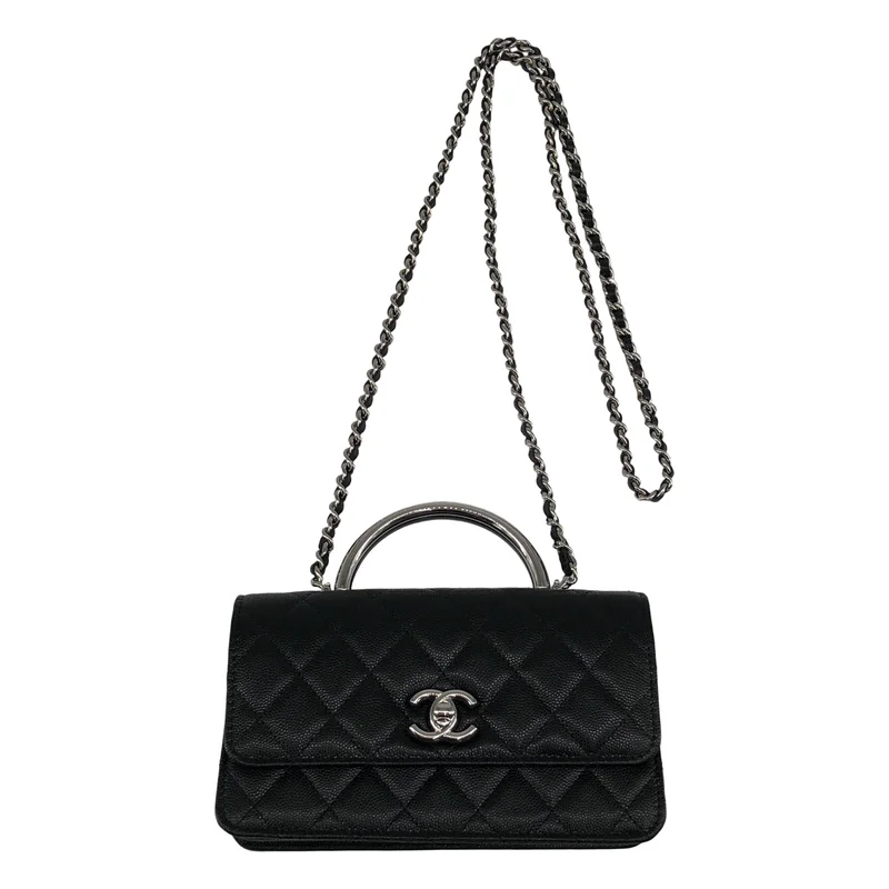 CHANEL / シャネル | メタルハンドル キャビアスキン ショルダーバッグ AP3705 |