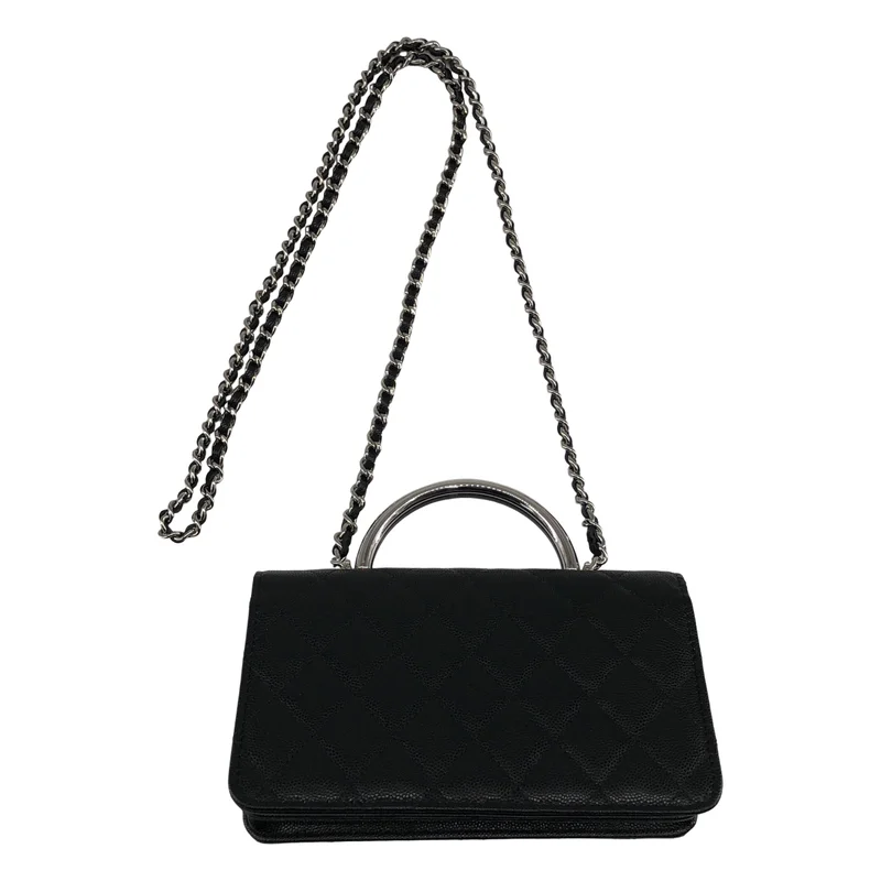 CHANEL / シャネル | メタルハンドル キャビアスキン ショルダーバッグ AP3705 |