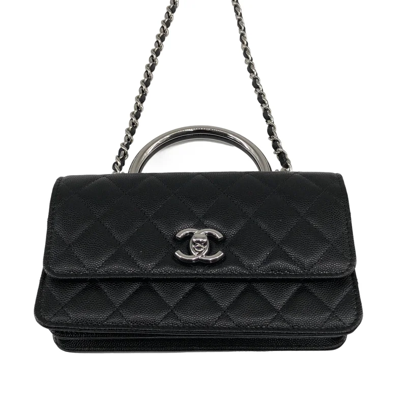 CHANEL / シャネル | メタルハンドル キャビアスキン ショルダーバッグ AP3705 |