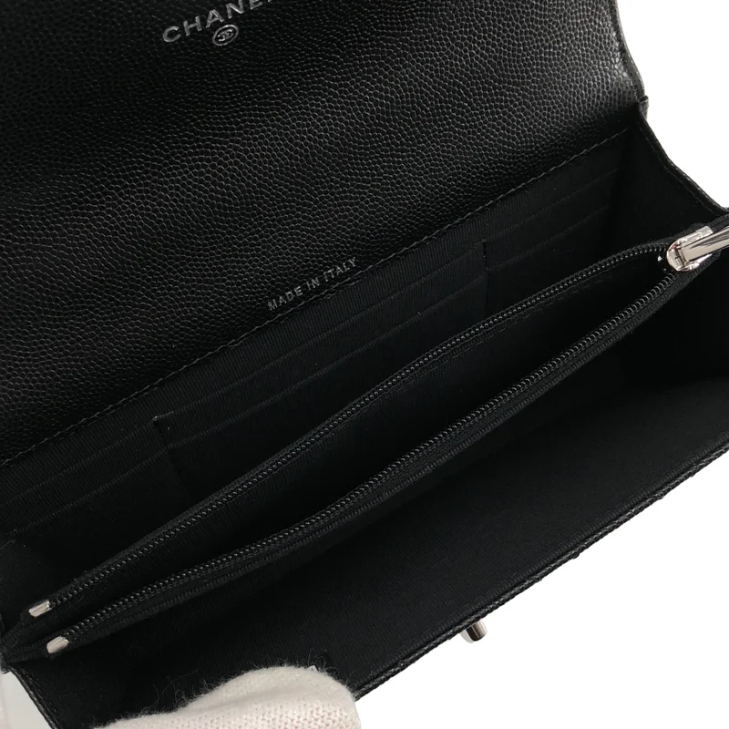 CHANEL / シャネル | メタルハンドル キャビアスキン ショルダーバッグ AP3705 |