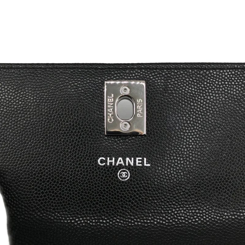 CHANEL / シャネル | メタルハンドル キャビアスキン ショルダーバッグ AP3705 |