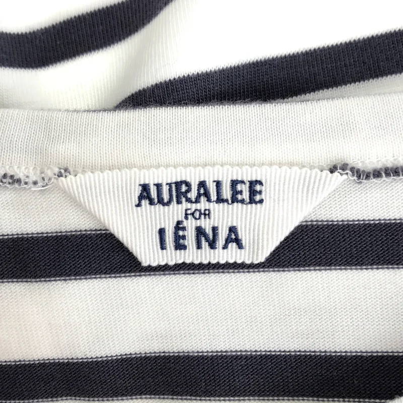 AURALEE / オーラリー | × IENA / ボーダー ワイド バスクカットソー | 1 | レディース