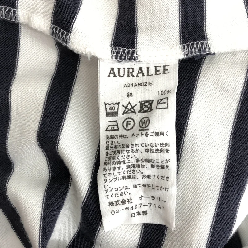 AURALEE / オーラリー | × IENA / ボーダー ワイド バスクカットソー | 1 | レディース