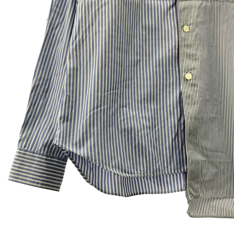 COMME des GARCONS SHIRT / コムデギャルソンシャツ | 2009SS | ストライプ 切替 アシンメトリー シャツ | S | メンズ
