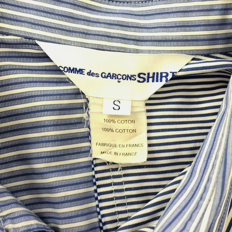 COMME des GARCONS SHIRT / コムデギャルソンシャツ | 2009SS | ストライプ 切替 アシンメトリー シャツ | S | メンズ