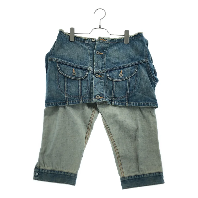 JUNYA WATANABE COMME des GARCONS / ジュンヤワタナベ | 2006SS | 再構築 ジャケットドッキング デニムパンツ | S | レディース