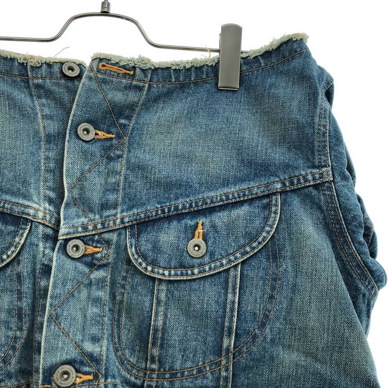 JUNYA WATANABE COMME des GARCONS / ジュンヤワタナベ | 2006SS | 再構築 ジャケットドッキング デニムパンツ | S | レディース