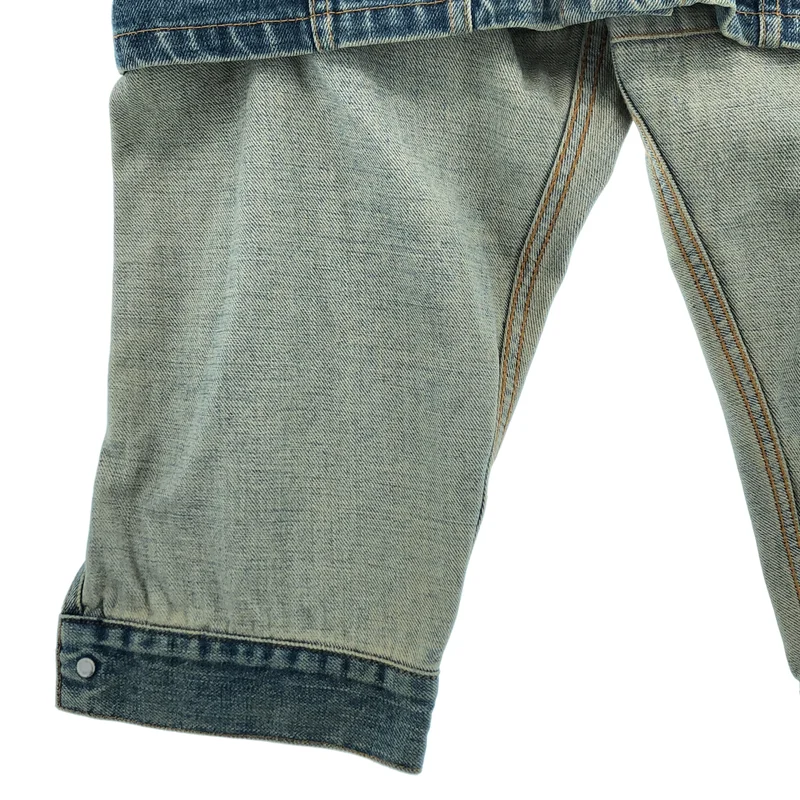JUNYA WATANABE COMME des GARCONS / ジュンヤワタナベ | 2006SS | 再構築 ジャケットドッキング デニムパンツ | S | レディース