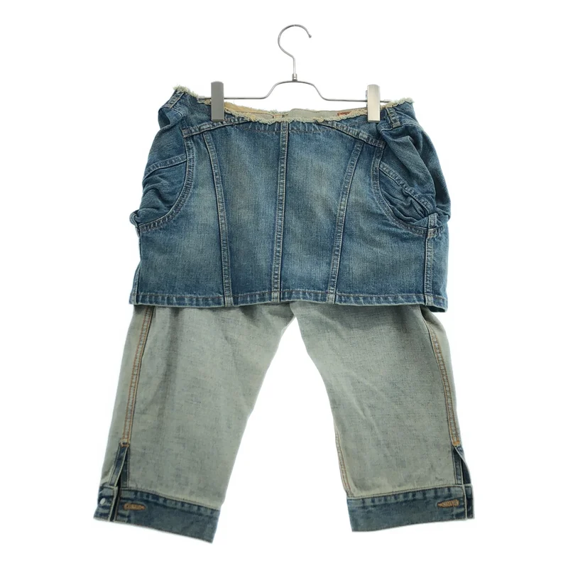 JUNYA WATANABE COMME des GARCONS / ジュンヤワタナベ | 2006SS | 再構築 ジャケットドッキング デニムパンツ | S | レディース