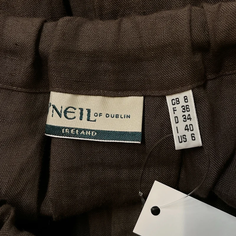 O'NEIL OF DUBLIN / オニールオブダブリン | リネン タックギャザー ロングスカート | US6 | レディース