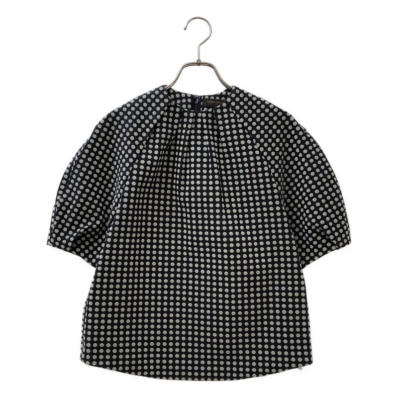 TOMORROWLAND collection / トゥモローランドコレクション | 2024SS | ドット ストレッチジャカード ネックタックブラウス | 36 | レディース