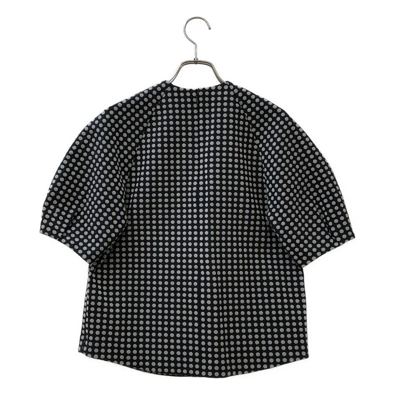 TOMORROWLAND collection / トゥモローランドコレクション | 2024SS | ドット ストレッチジャカード ネックタックブラウス | 36 | レディース