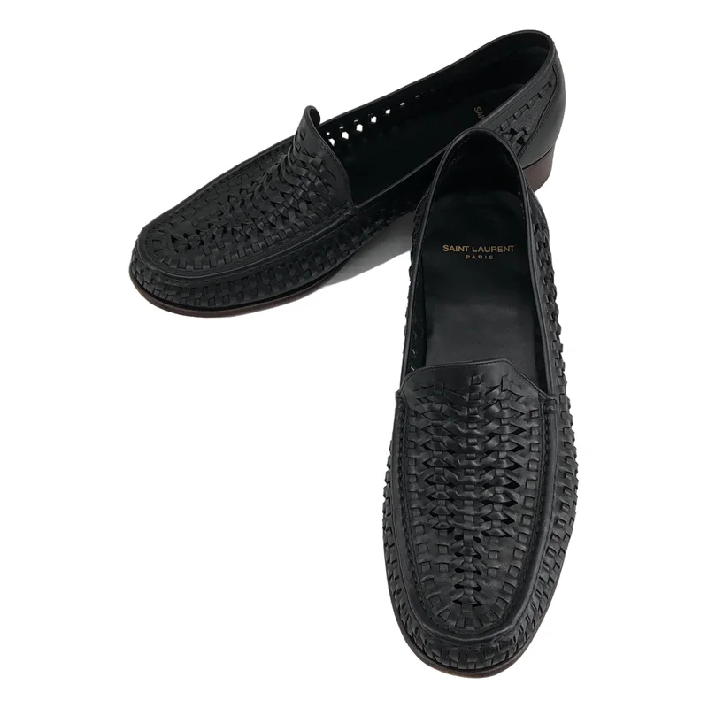 SAINT LAURENT PARIS / サンローランパリ | レザー メッシュ ローファー | 41 | メンズ