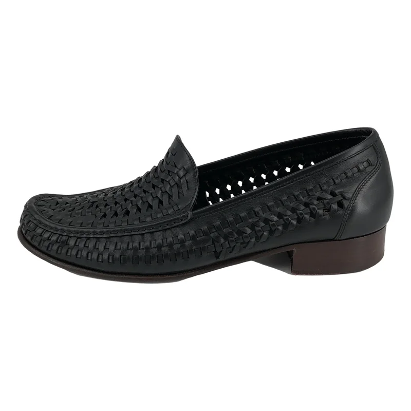 SAINT LAURENT PARIS / サンローランパリ | レザー メッシュ ローファー | 41 | メンズ