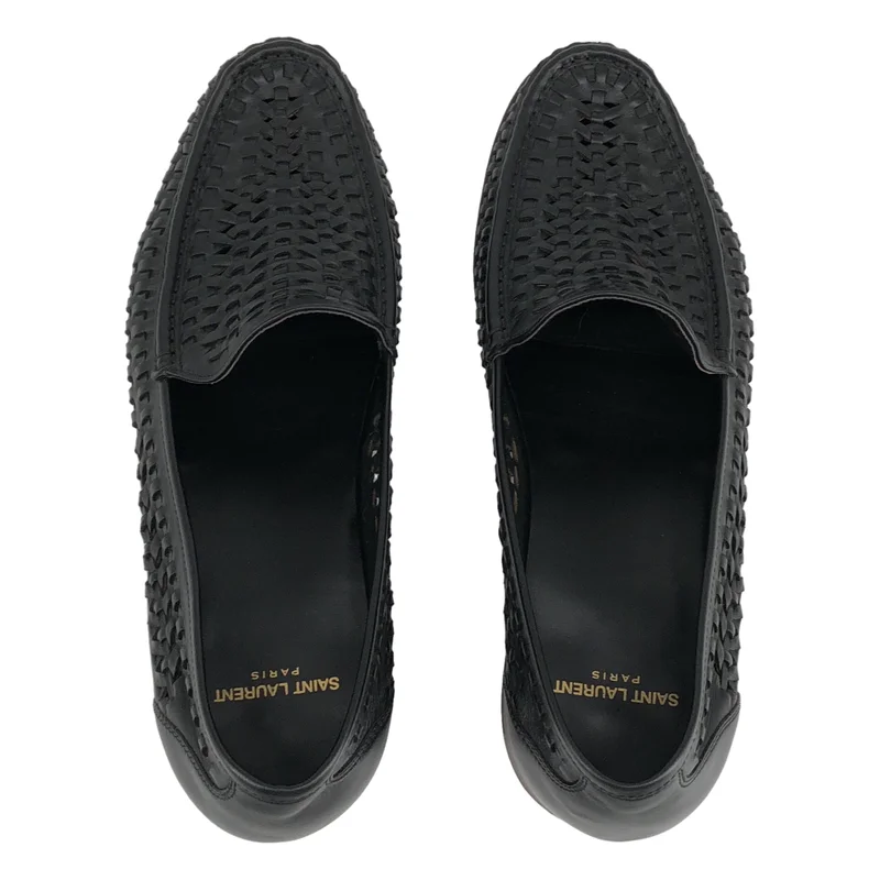 SAINT LAURENT PARIS / サンローランパリ | レザー メッシュ ローファー | 41 | メンズ