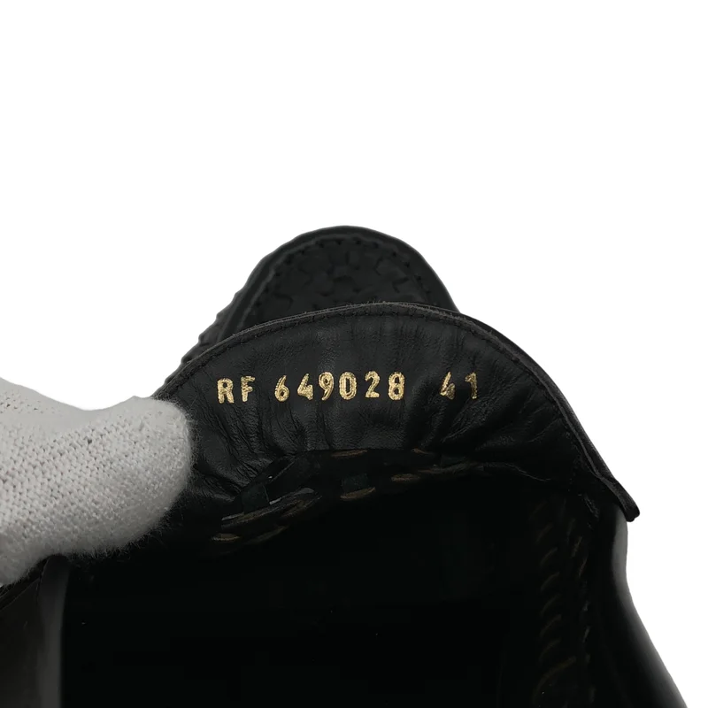 SAINT LAURENT PARIS / サンローランパリ | レザー メッシュ ローファー | 41 | メンズ