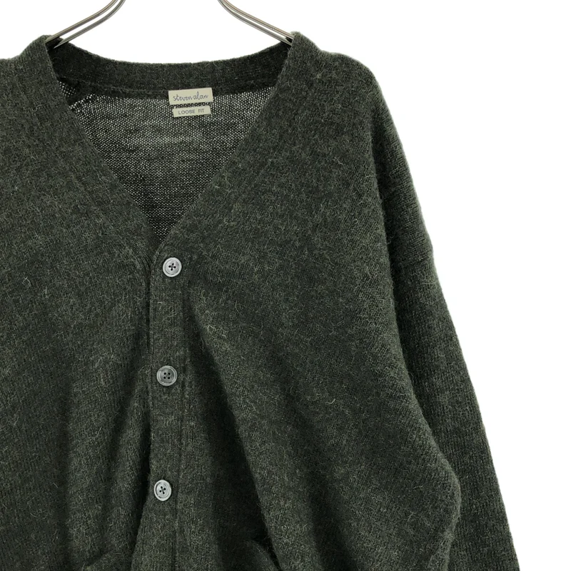 steven alan / スティーブンアラン | SHET SHAGY CARDIGAN-LOOSE / ウール ルーズフィット シャギーニットカーディガン | M | メンズ