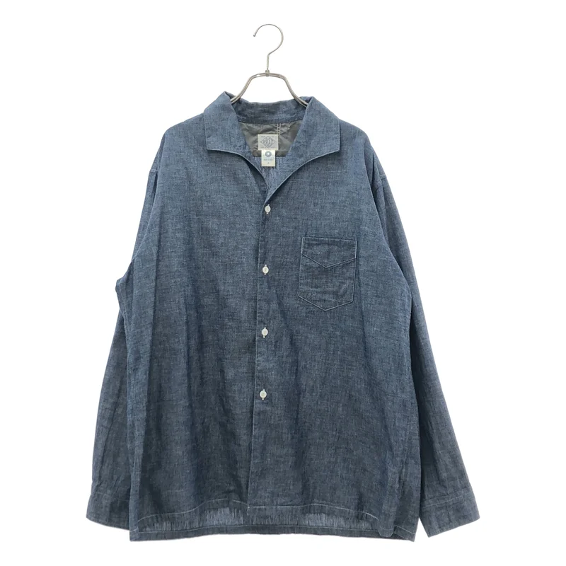 POST O'ALLS / ポストオーバーオールズ | シャンブレーオープンカラーシャツ_長袖 | M | メンズ