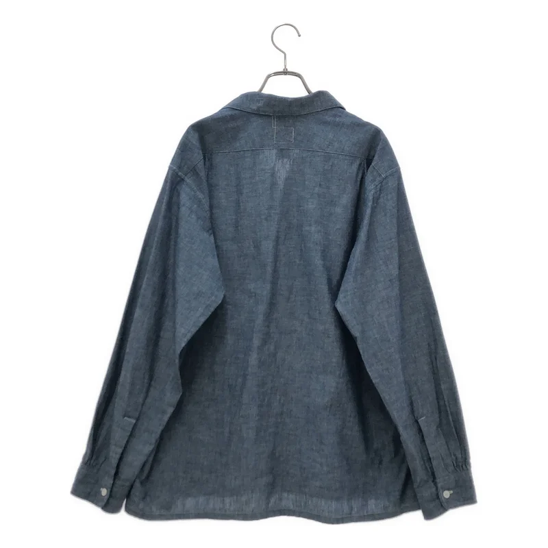POST O'ALLS / ポストオーバーオールズ | シャンブレーオープンカラーシャツ_長袖 | M | メンズ