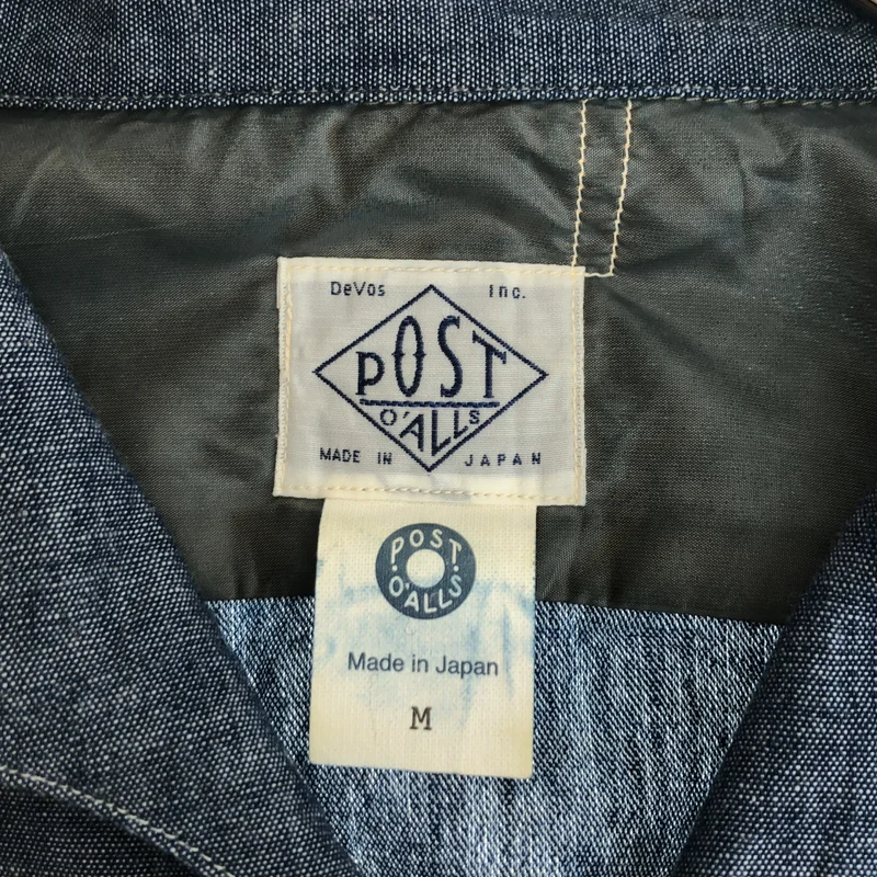 POST O'ALLS / ポストオーバーオールズ | シャンブレーオープンカラーシャツ_長袖 | M | メンズ