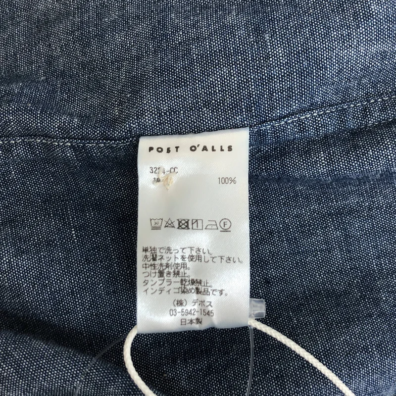POST O'ALLS / ポストオーバーオールズ | シャンブレーオープンカラーシャツ_長袖 | M | メンズ