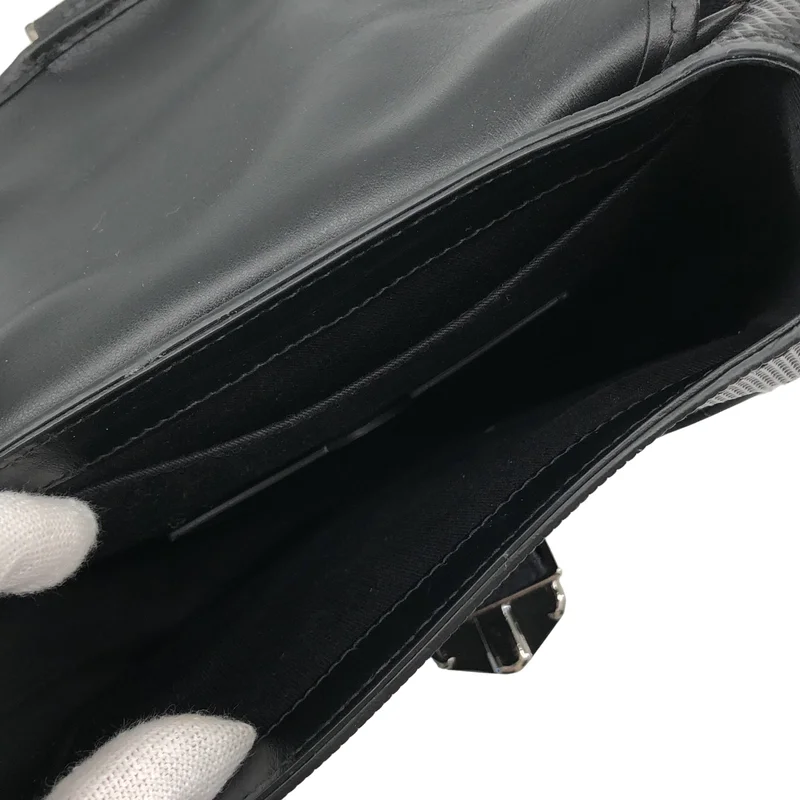 BALMAIN / バルマン | BLAZE レザー メッシュ切り替え メタルバックル メッセンジャーバッグ |