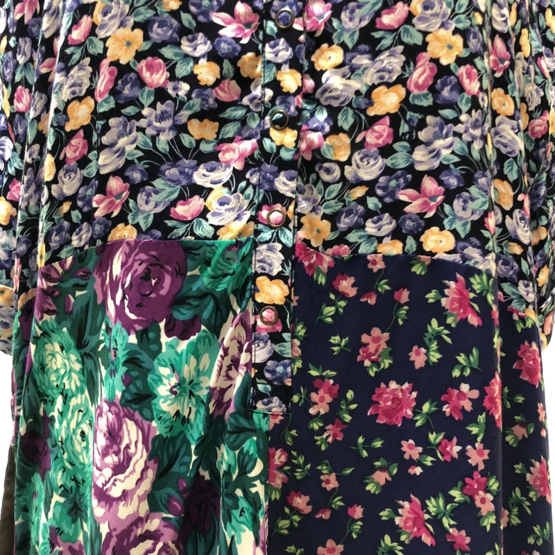 77 circa / ナナナナサーカ | circa make flower pattern s/s all in one / フラワープリント パッチワーク オールインワン | ONE | レディース