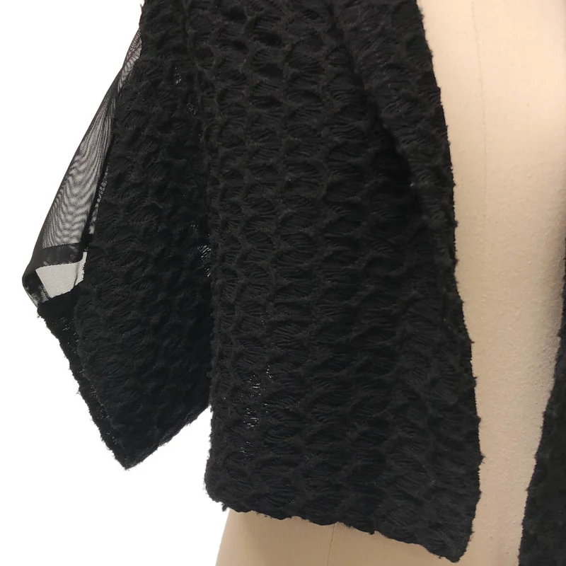 YOHJI YAMAMOTO +NOIR / ヨウジヤマモトプリュスノアール | 1997AW | 変形 チュール切替 ストール ケープ ジャケット | 3 | レディース