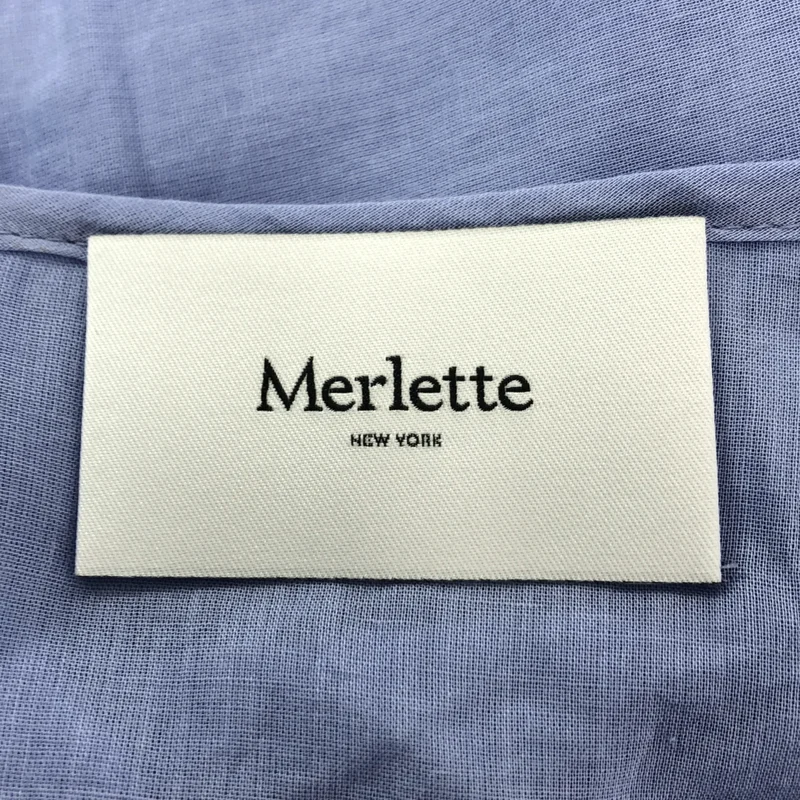 MERLETTE / マーレット | Vネックティアードシャンブレードレス ワンピース | XS | レディース