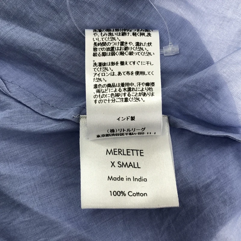 MERLETTE / マーレット | Vネックティアードシャンブレードレス ワンピース | XS | レディース