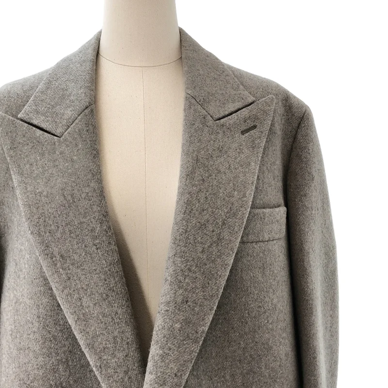 THE RERACS / ザリラクス | 2025AW | ウールメルトン ピークドラペル チェスターコート | 36 | レディース
