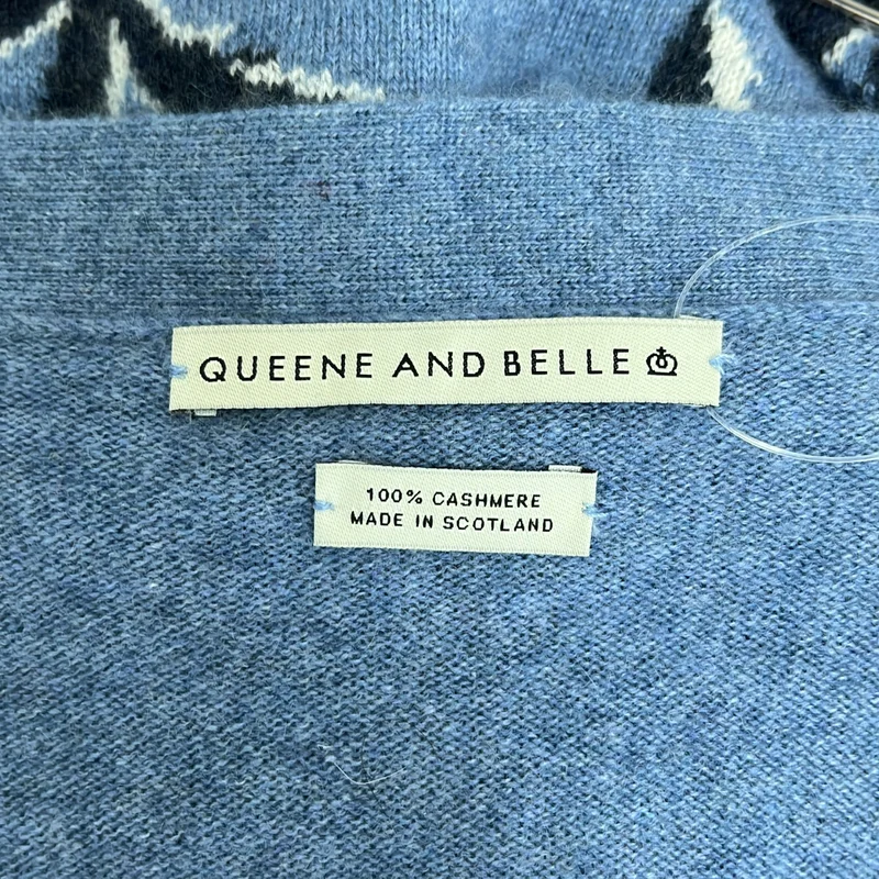 QUEENE and BELLE / クイーンアンドベル | カシミヤ バックデザイン Vネックカーディガン | M | レディース