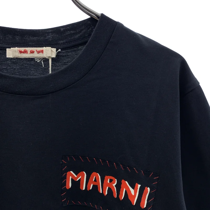 MARNI / マルニ | オーガニックコットン ロゴパッチ Tシャツ | 48 | メンズ