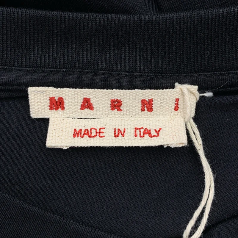 MARNI / マルニ | オーガニックコットン ロゴパッチ Tシャツ | 48 | メンズ