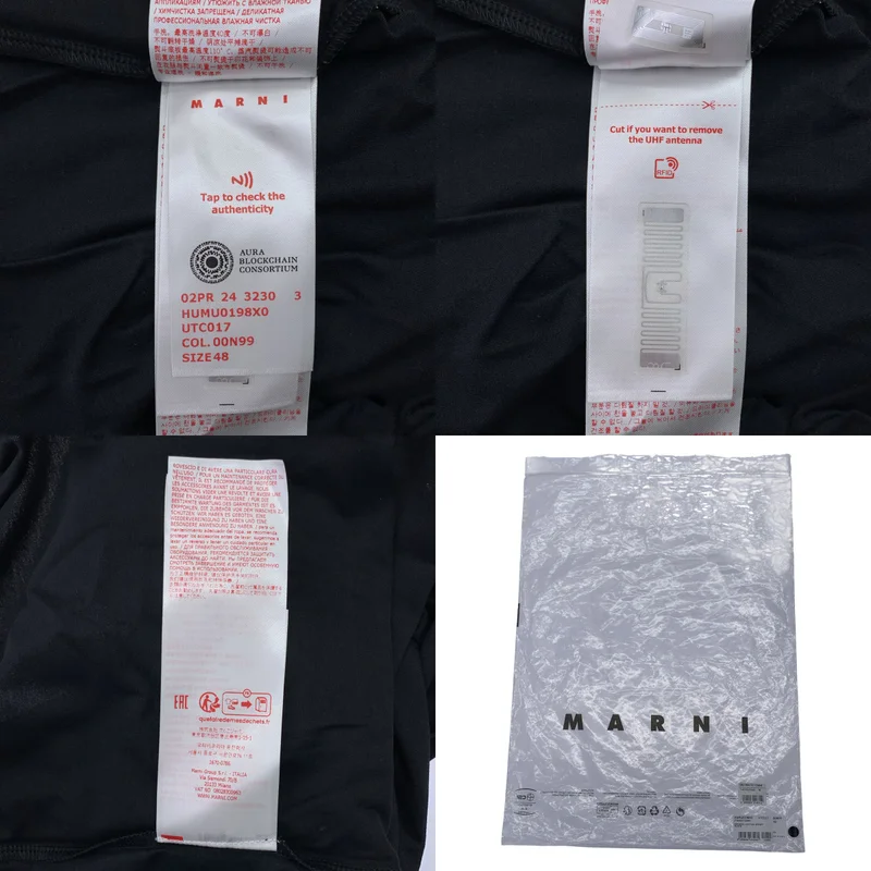 MARNI / マルニ | オーガニックコットン ロゴパッチ Tシャツ | 48 | メンズ