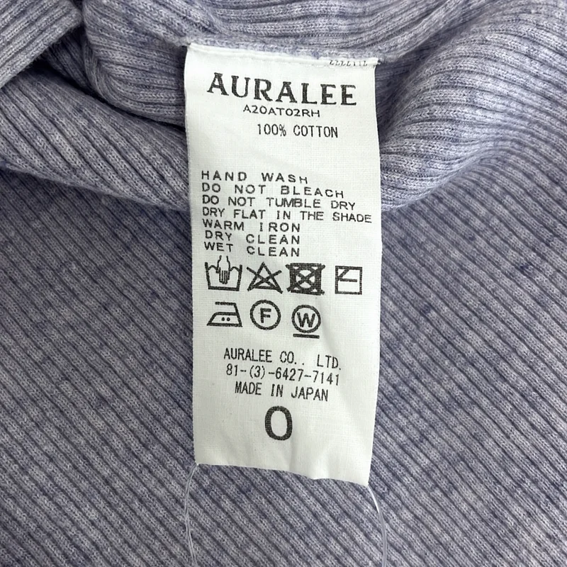 AURALEE / オーラリー | ギザ リブ タートルネック ニット | 0 | レディース
