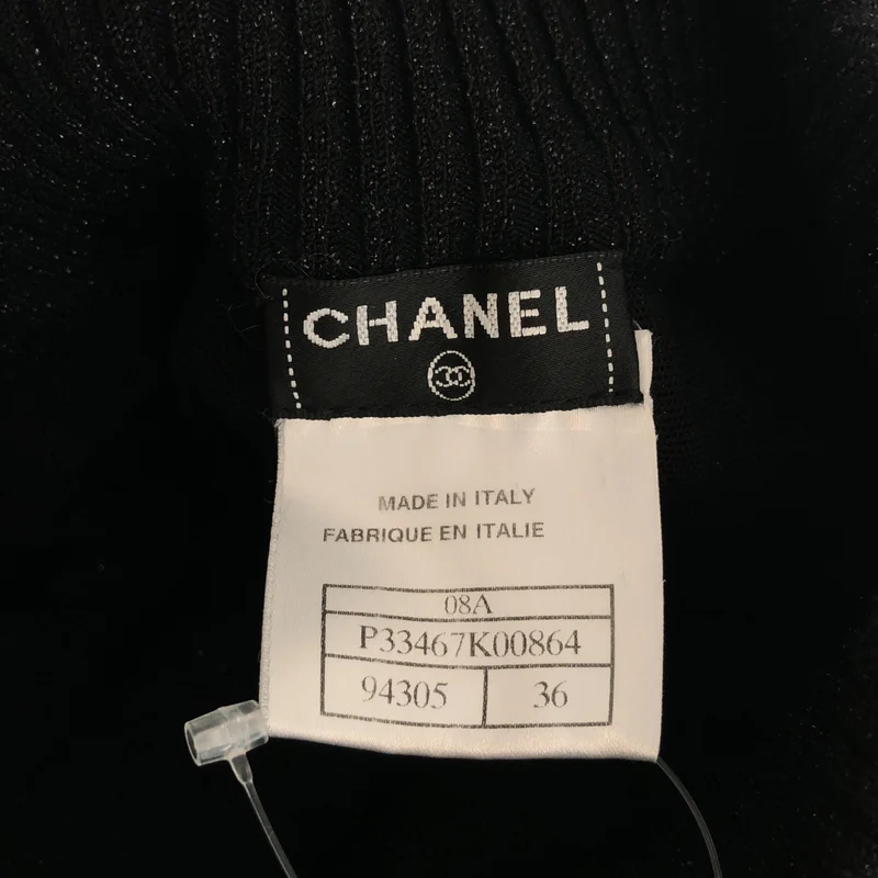 CHANEL / シャネル | 2008AW | アセテート ラメニットスカート | 36 | レディース