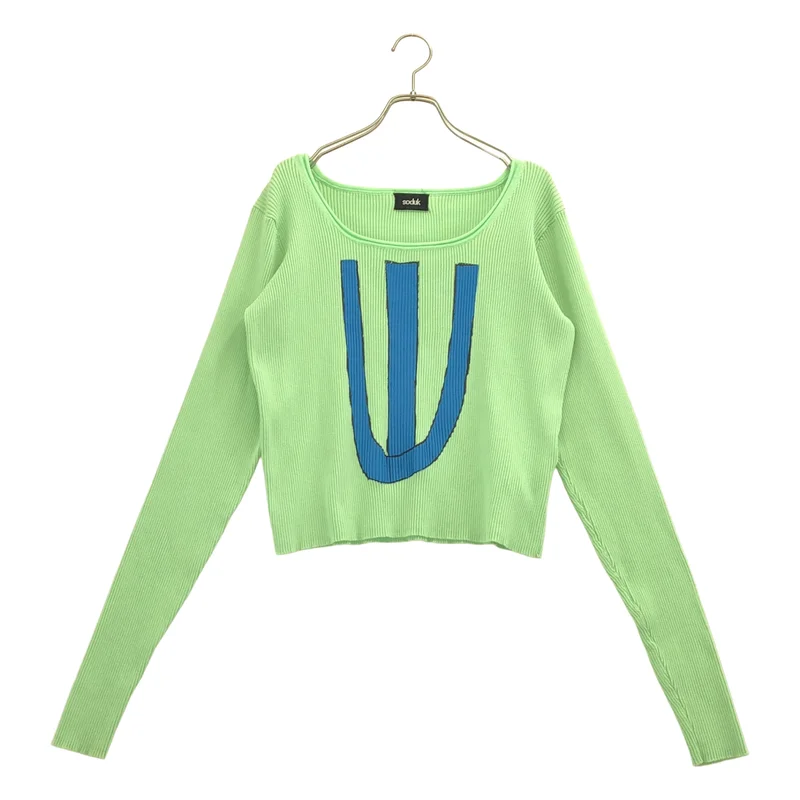 soduk / スドーク | 2023SS | W long sleeve knit top リブニット |