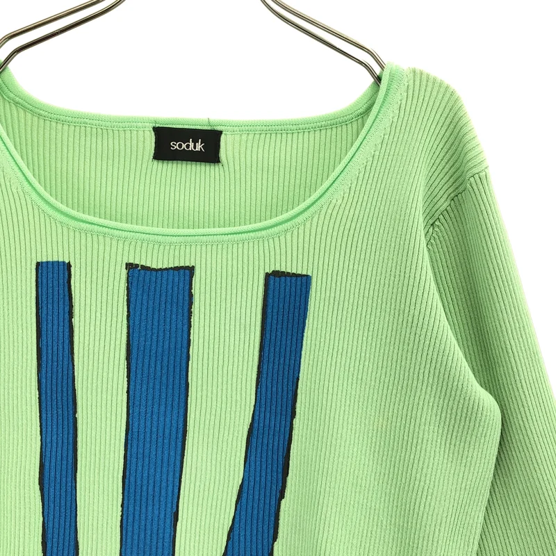 soduk / スドーク | 2023SS | W long sleeve knit top リブニット |