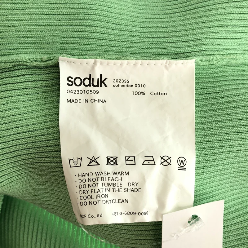 soduk / スドーク | 2023SS | W long sleeve knit top リブニット |