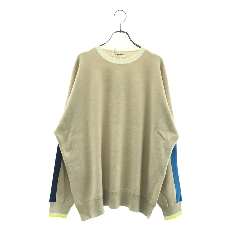 ENFOLD / エンフォルド | LINE WIDE PULLOVER / サイドスリット ニット セーター | 38 | レディース