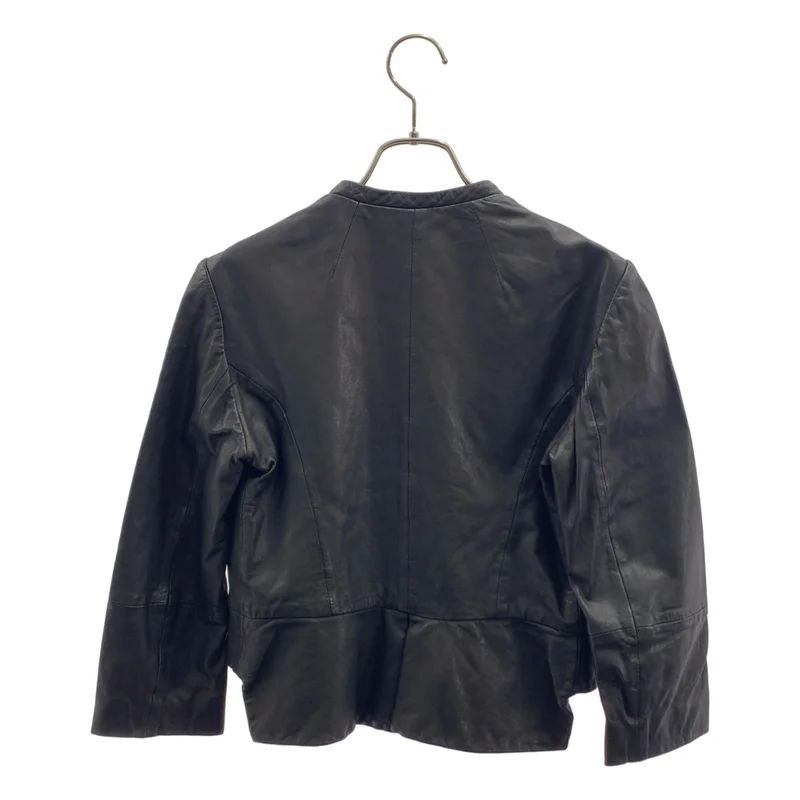 DIESEL BLACK GOLD / ディーゼルブラックゴールド | ノーカラー ショートレザージャケット | XS | レディース